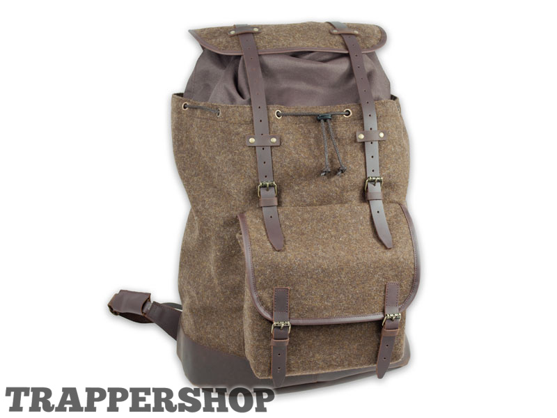 Plecak Trapper 1 ze Stelażem Wełna Brąz - Huetter zdjęcie 1
